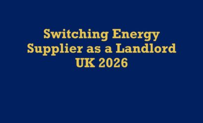 switching energy supplier as a landlord UK